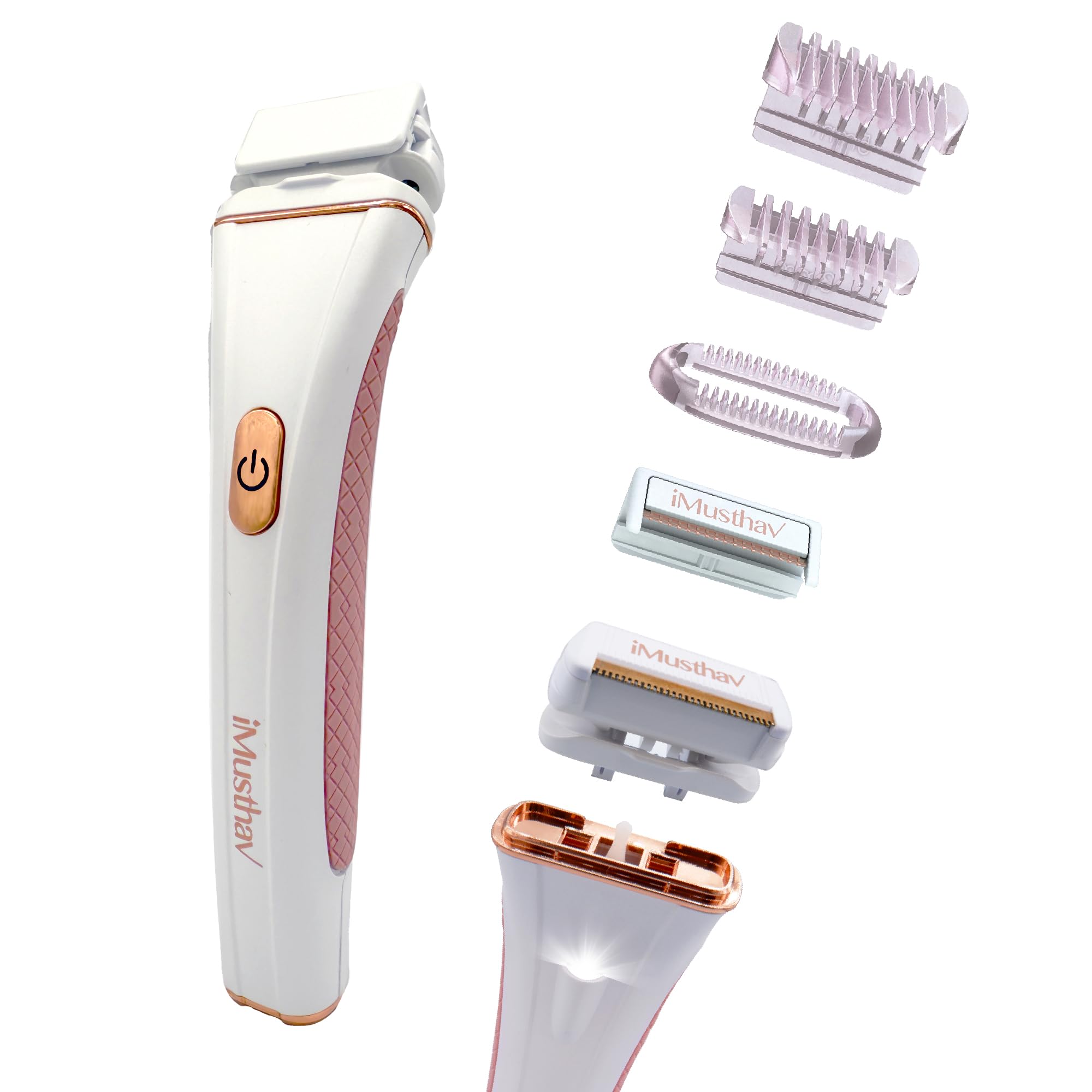 Women’s Electric Shaver & Pubic Hair Bikini Trimmer – Wet & Dry Painless Dermaplane Electric Shave for Body Hair Removal for Bikini, Underarm, Legs, Arms