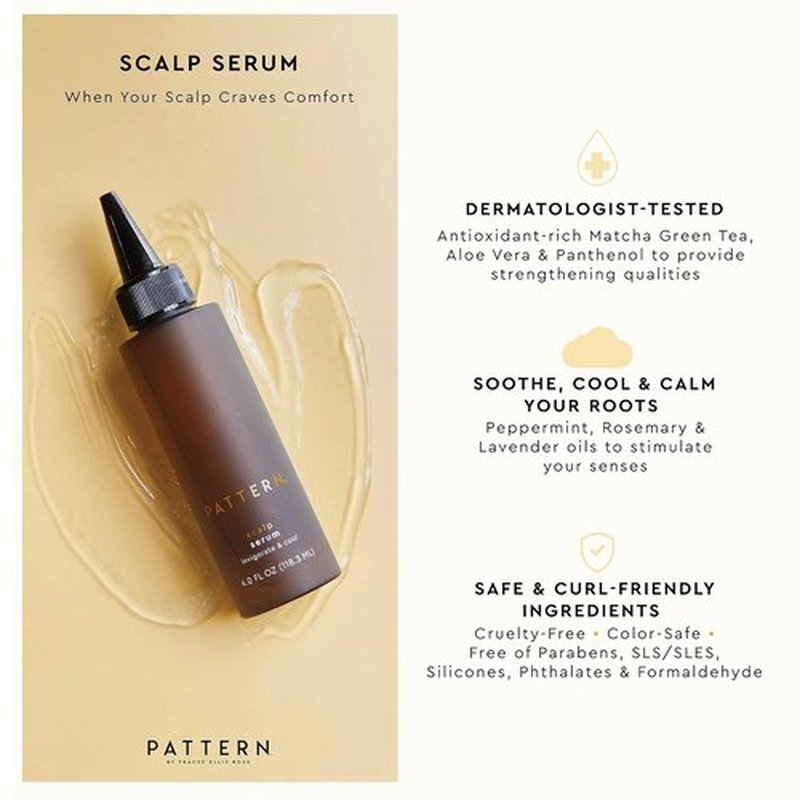 PATTERN Beauty Scalp Serum - Moisturizing Rosemary & Peppermint Oil for Dry, Itchy Scalps | 4 Fl Oz