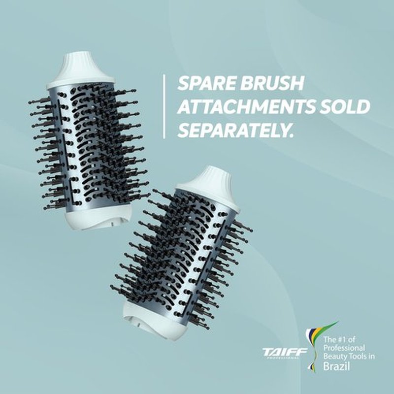 Taiff Blow Dryer Brush | 2 in 1 Hot Air Brush and Hair Dryer with Tourmaline and Ionic Technology | 1200W Fast Drying DC Motor | Removable Head | Hair Styling Tool for Smooth Frizz Free