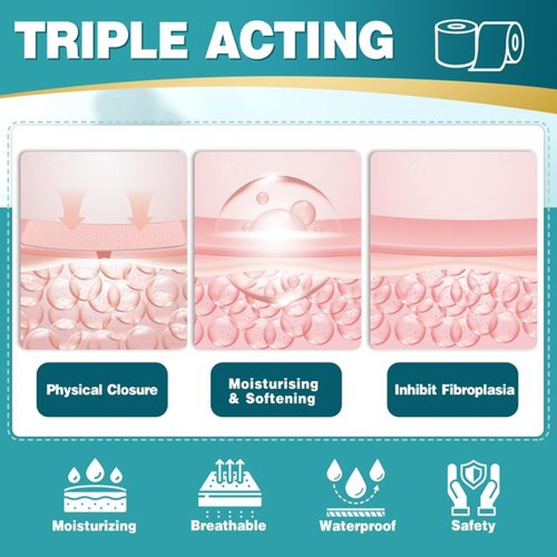 Arme Silicone Scar Tape, 1.6" x 240" Silicone Scar Sheets(2 Rolls-6M), Medical Grade Scar Tape Removal Sheets for Surgical Scars, Reusable Scar Removal Strips for Tummy Tuck C-Section Keloid