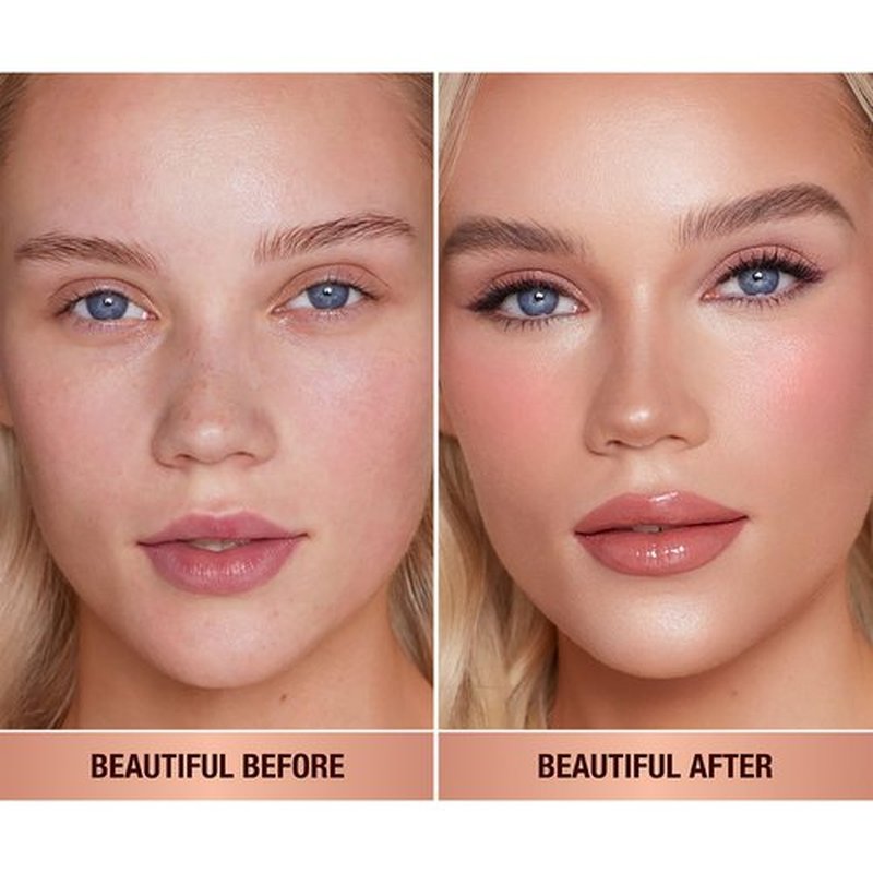 Charlotte Tilbury Pillow Talk Matte Liquid Blush Wand - Matte Blush for Cheeks with Cushion Applicator - Infused with Lumi-Blur Technology for a Light-Reflecting, Soft-Focus Effect - Pillow Talk