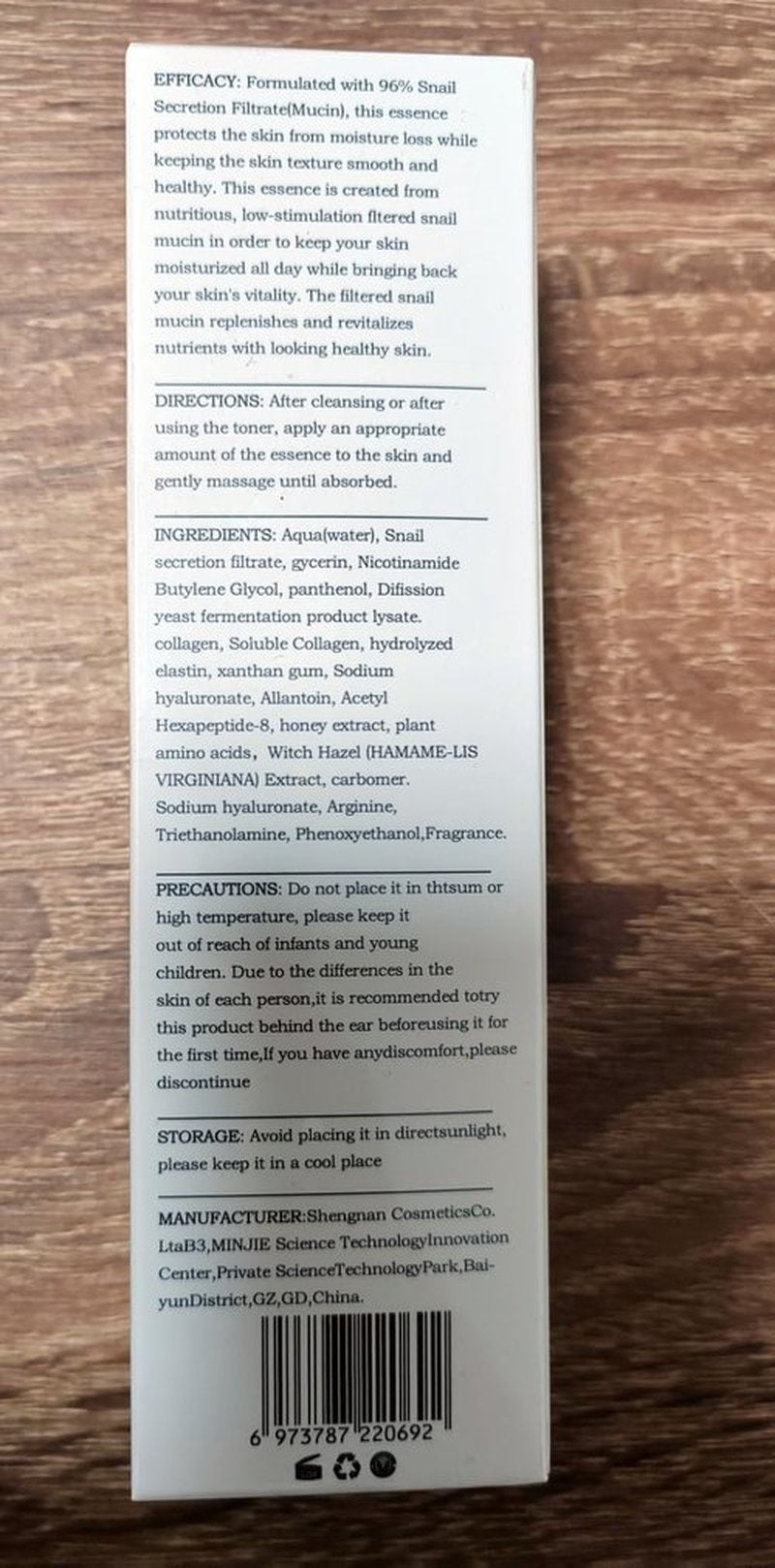 OYUFO Snail Mucin Power Repairing Essence, with 96.3% Snail Secretion Filtrate, Replenish Water Shrink Pores, Hydrating Serum for Face Wrinkles & Fine Lines & Dull Skin; 100ml, 3.38 fl.oz;