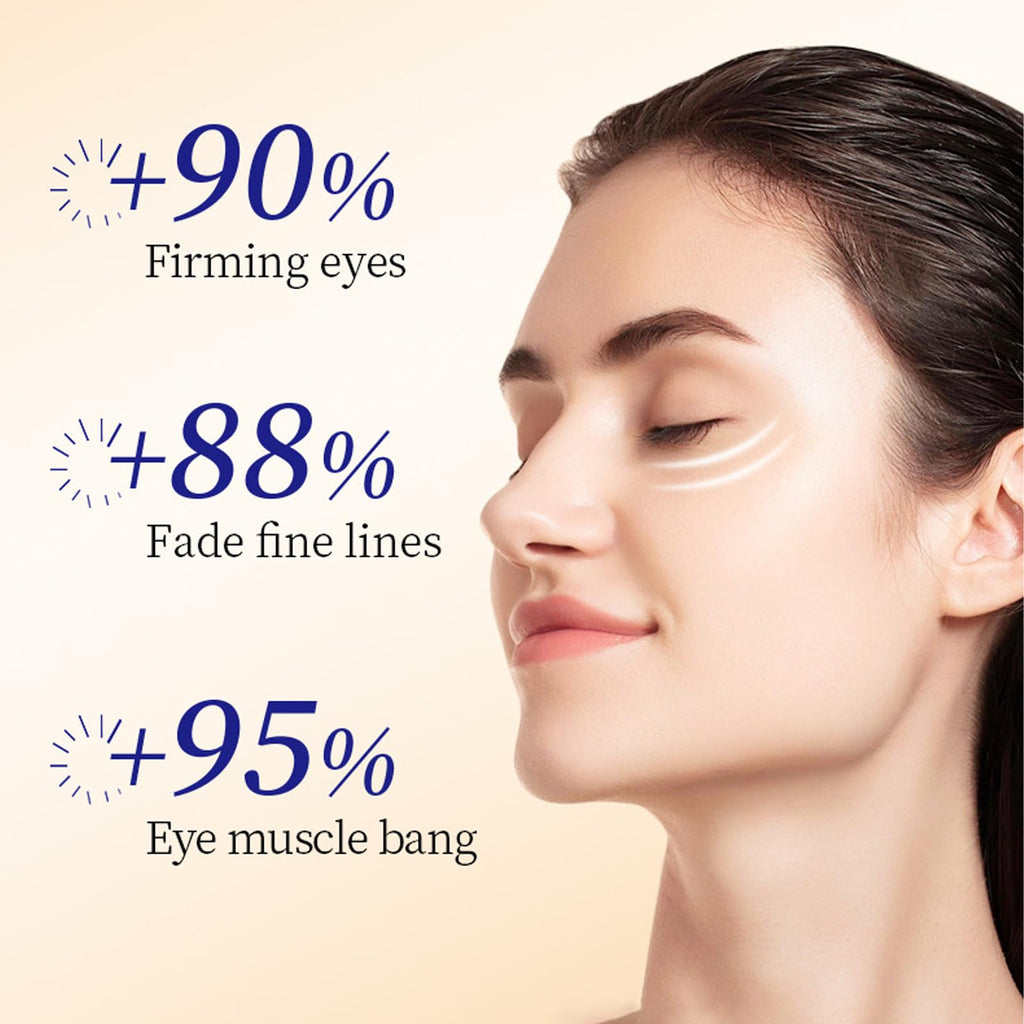 Yniquet 2PCS Age Correcting Eye Cream, Collagen Moisturizing Eye Cream for Anti Aging Eye Serum for Dark Circles Puffiness and Bags for Women Nourishing Repair Tightening and Lifting