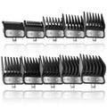 10Pcs Clipper Guards Set for Wahl Clipper Guards Set with Metal Clip，Professional Hair Clipper Guards Cutting Guides Compatible with Most Wahl Clippers from 1/16" to 1"(Black）