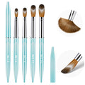 MAGIC ARMOR Acrylic Nail Brush Set - 4pc Kolinsky Nail Art Brushes for Acrylic Powder Application, Extension & Carving