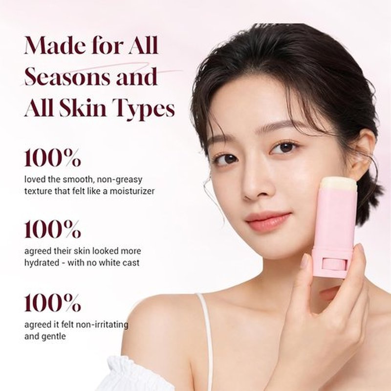 Skiennix No Cast Sunscreen Stick - SPF PA50++++ Collagen Formula for Soothing Moisture | Matte Finish for Face & Body