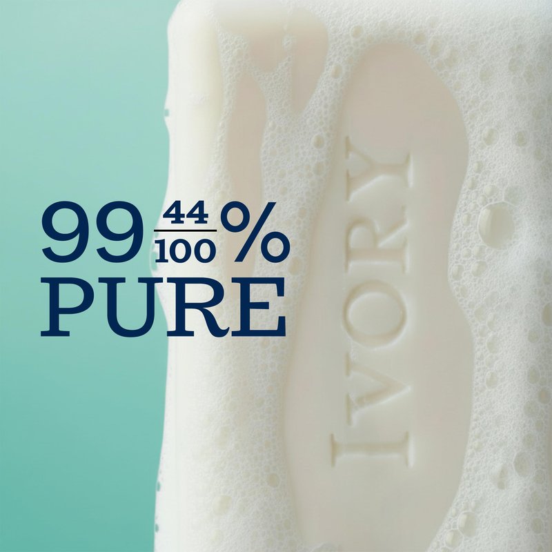 Ivory Sensitive Bar Soap, Designed for Whole Family, Fragrance Free, 99.44% Pure Formula, Plant-Based Cleanser, Made Without Heavy Perfume, Parabens, Phthalates, For All Skin Types, 3.17 oz (10 Count)