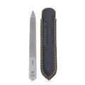 GERMANIKURE Original Triple Cut Metal Nail File with Leather Sleeve, Double Sided FINOX Stainless Steel, Ethically Made in Solingen Germany, 15cm