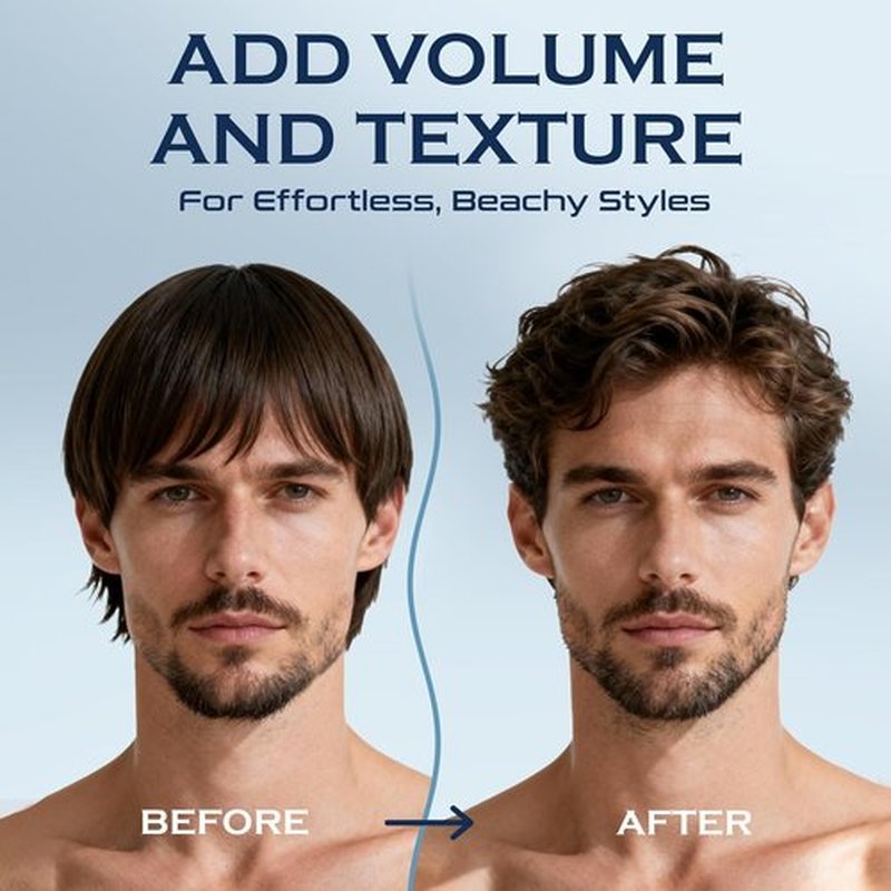THEMANCODE Sea Salt Spray for Men - Texturizing Hairspray for Instant Volume | 8.8 Oz Beach Essential