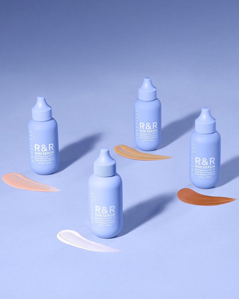 Undefined R&R Sun Serum SPF 50 PA++++ | Mineral Sunscreen with Niacinamide & Blue Light Defense - Light Tint