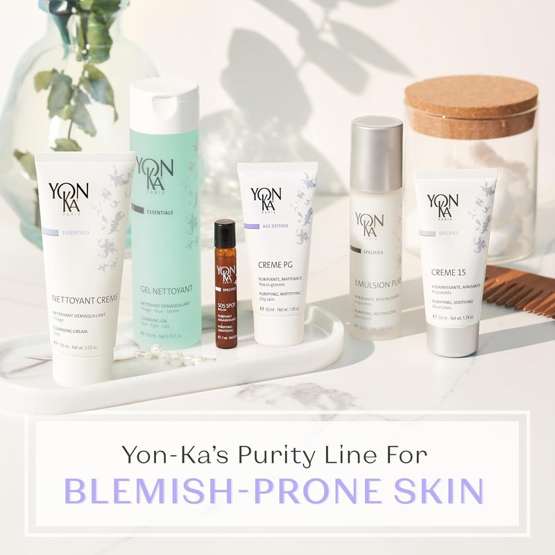 Yonka Nettoyant Creme - Cleansing Makeup Remover Cream with Calming Peppermint | 3.53 oz for Sensitive Skin