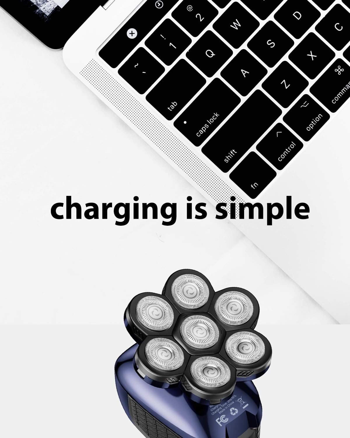 wotdmu 5V USB Charging Cable for Wyklaus Head Shavers OP-002 Models 7D - Compatible and Reliable Power Solution, with 1 Cleaning Brush, 3.3ft Power Cord