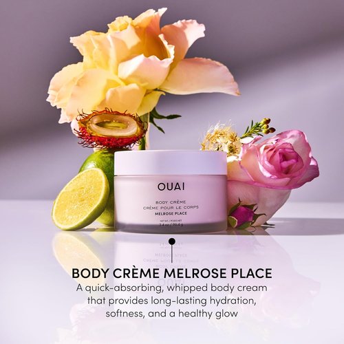 OUAI Body Cream - Hydrating Whipped Formula with Cupuaçu Butter & Coconut Oil | Travel Size 3.4 Oz