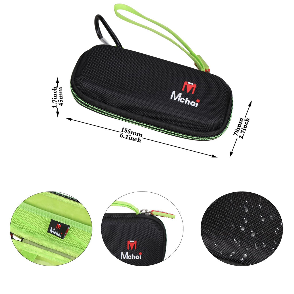 Mchoi Hard Carrying Case Fits for Fusion5 Men’s Razor & Proglide Shield Men's Razor, Case Only (Black, Green)