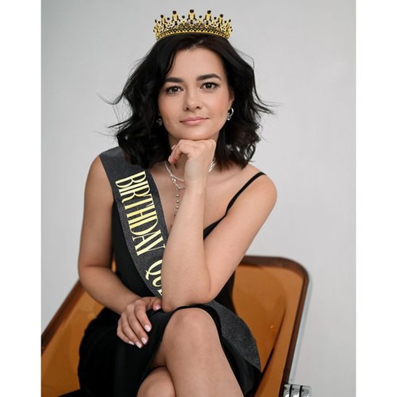 GAFATORY Black Gold Birthday Queen Crown and Sash for Women Birthday Crowns Decorations Tiara and Sash for Women Princess Tiara with Comb Princess Crown Girl Tiara Party for Girls