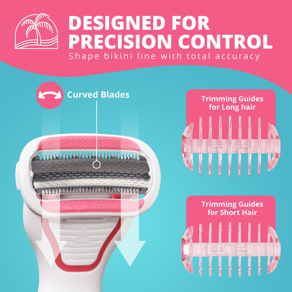 PalmPerfect Clio Trimmer for Women, Pubic Hair Electric Shaver for Grooming