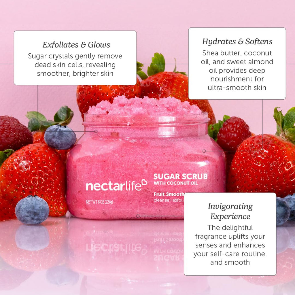 Sugar Scrub, Watermelon Body Scrub, Exfoliating Bump Eraser Scrub, Pre-Shave Leg Scrub, Butt Exfoliator Scrub, Bikini Hair Scrub, Natural and Vegan Body Skin Care for Women, 8 oz (Watermelon)