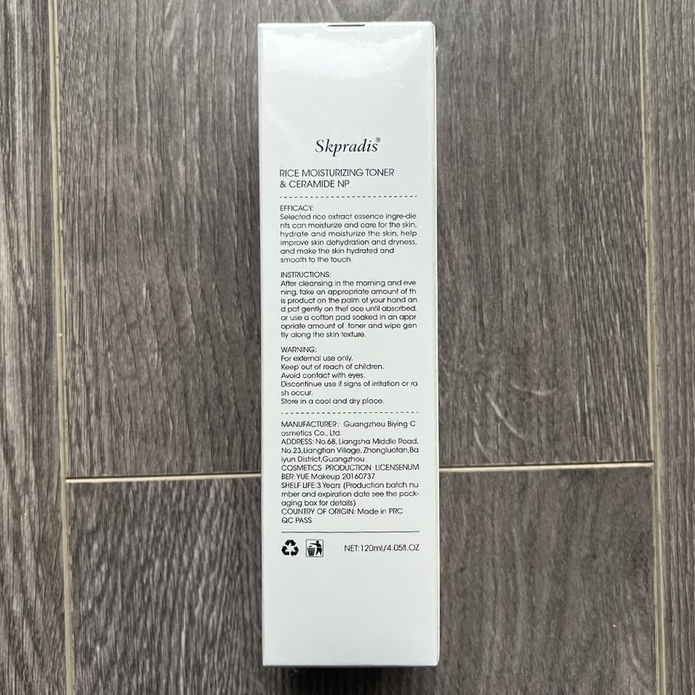 GOSNLDOW Rice Toner, Natural Rice Ingredient Toner, Contains Ceramide Extract, Reduces Dry Feeling, Dull, Combination Skin, Vegan, Fragrance-Free, Suitable for Many Skin Types 4.05 Fl Oz