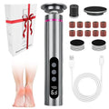 Electric Foot Callus Remover with LED Speed Display - 2 in 1 Foot File (Sandpaper Discs & Grinding Heads), 9 Adjustable Speeds, Cordless Use, Valentine's Day Gift for at-Home Pedicure