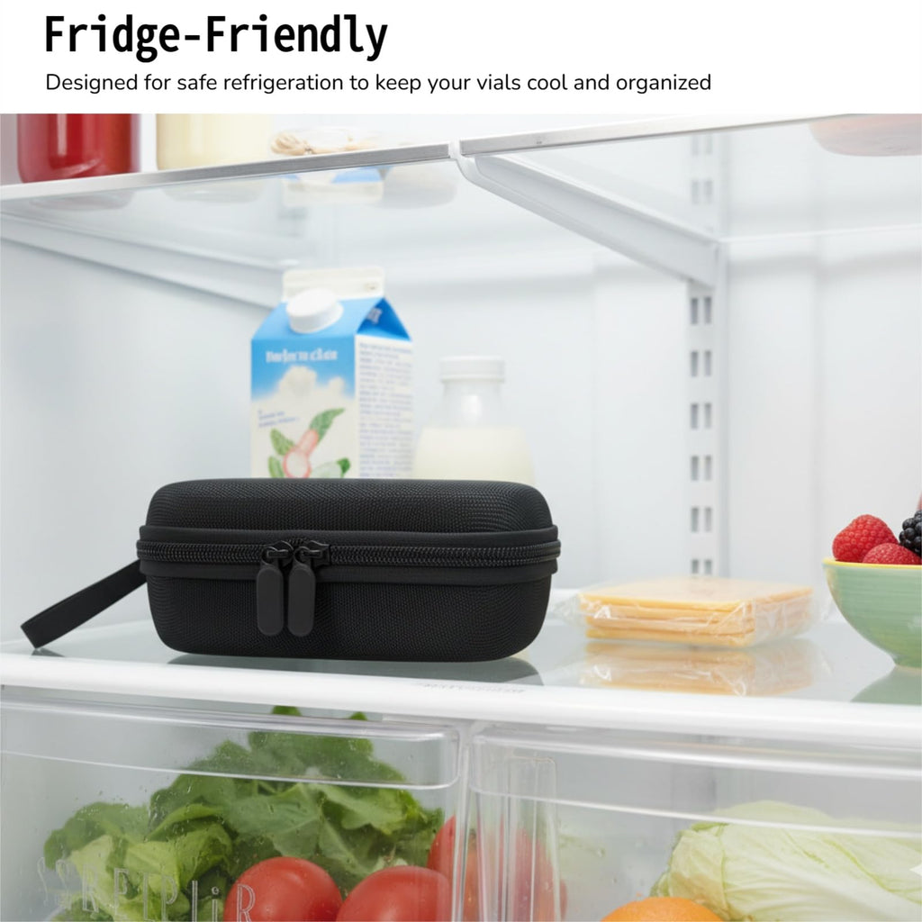 ZyCooom Peptide Case for Fridge, Peptide Case for 5-10ml Vials-15 Slots