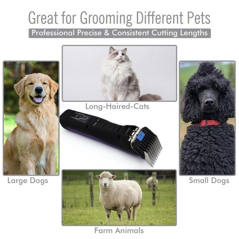 Professional A5-Style Animal Clipper Stainless Steel Color-Coded Snap-on Attachment Guard Guide Comb, 1/8"-1" Compatible with Wahl KM Series Oster A5 Andis Detachable Blade Pet Dog Groomers (#3-3/8")