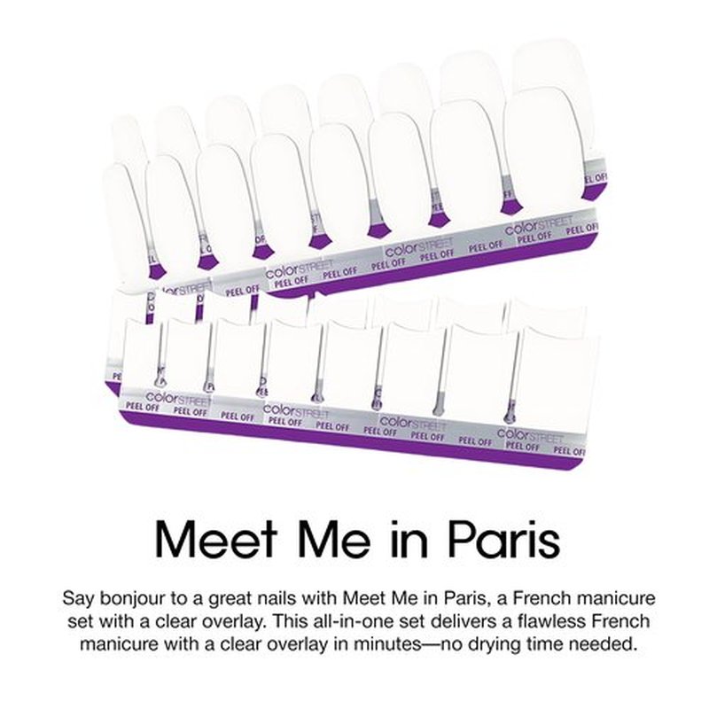 Color Street Meet Me in Paris French Nail Strips