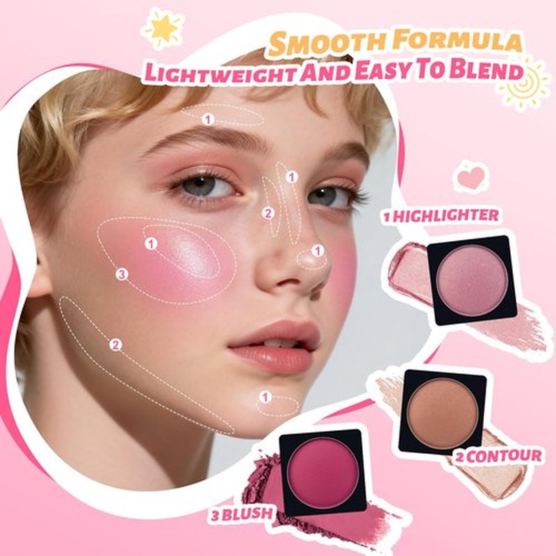 Color Nymph Girls Makeup Kit For Teens & Girls | All In One Makeup Set with Lockable Storage Box, Built-in Mirror, Eyeshadow, Blush, Contour, Highlighter, Lipgloss, Lipliner, Eyeliner, Lip Balm
