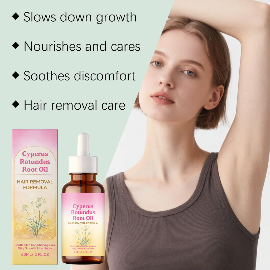 WestShiny Cyperus Rotundus Oil, Cyperus Rotundus Oil for Hair Removal, Deeply Moisturizing & Pore-Shrinking for Women and Men, 2.02 fl oz (60 ml)