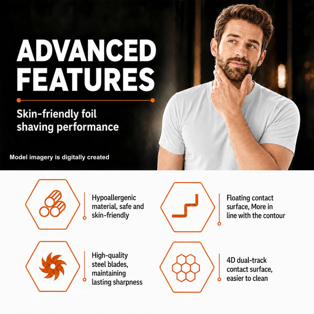 1 Pack Shaver Pro 4 Replacement Heads Compatible with Skulls Pitbulls Series,Gold PRO/Silver PRO/Platinum PRO/Butterfly Kiss PRO Head Shavers,Electric Shaver & Head Shaver Replacement Blade