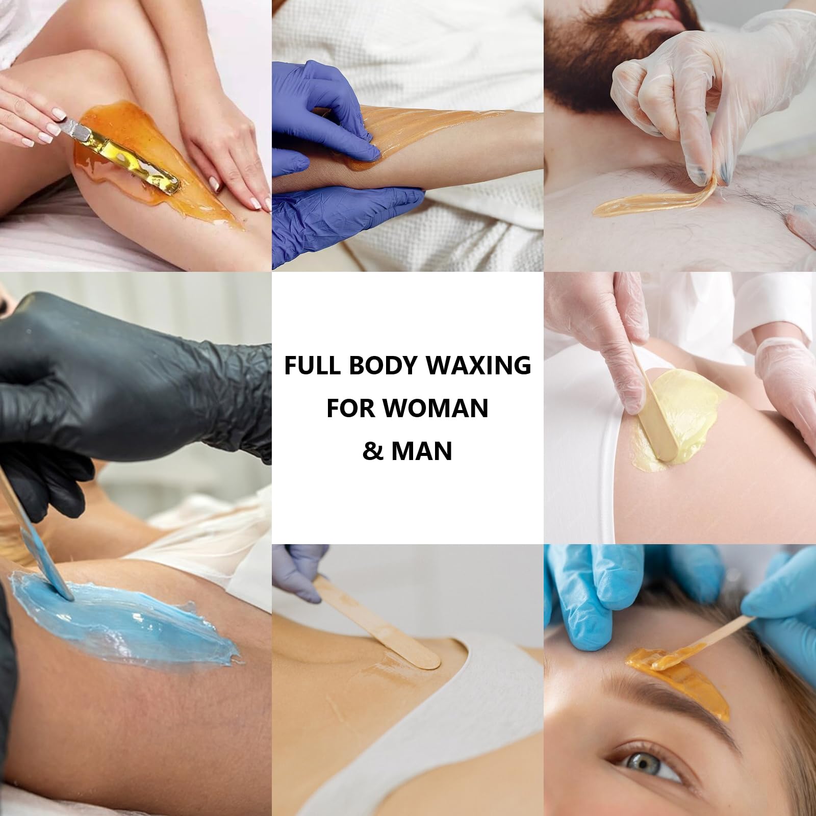 Waxing Kit for Women - Premium Hot Melt Hard Wax Warmer for Hair Removal, Eyebrow, Bikini, Legs, Face, Brazilian Wax - Machine, 5-Pack Beads, Accessories, Black