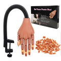 DASGIRL Practice Hand for Acrylic Nails, Flexible Nail Practice Hands Training Kits, Fake Mannequin Hands for Nails Practice, Movable Nail Mannequin Hand with 100PCS Nail Tips