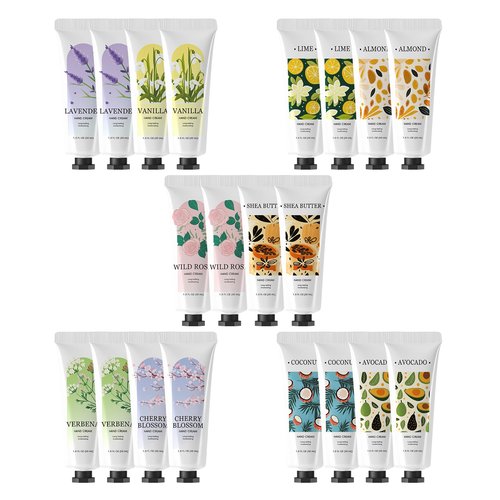 Green Canyon Spa Hand Cream 20 Pack Mini Hand Lotion Bulk Travel Hand Lotion Hand Creams & Lotions Set Christmas gifts Stocking Stuffers and Bridesmaid Gifts