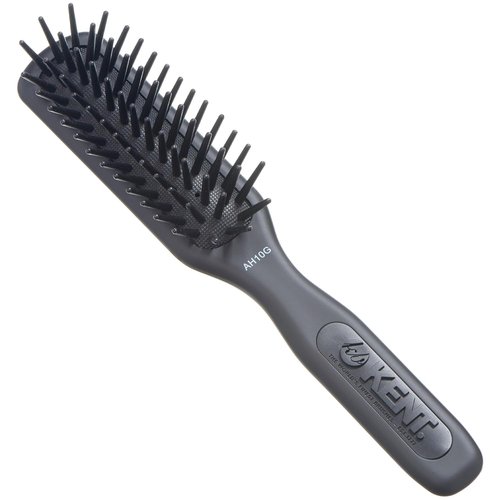 Kent AH10G Airhedz Pro Narrow Pin Hair Brush - Detangle Thick & Curly Hair | Scalp Massager in Grey