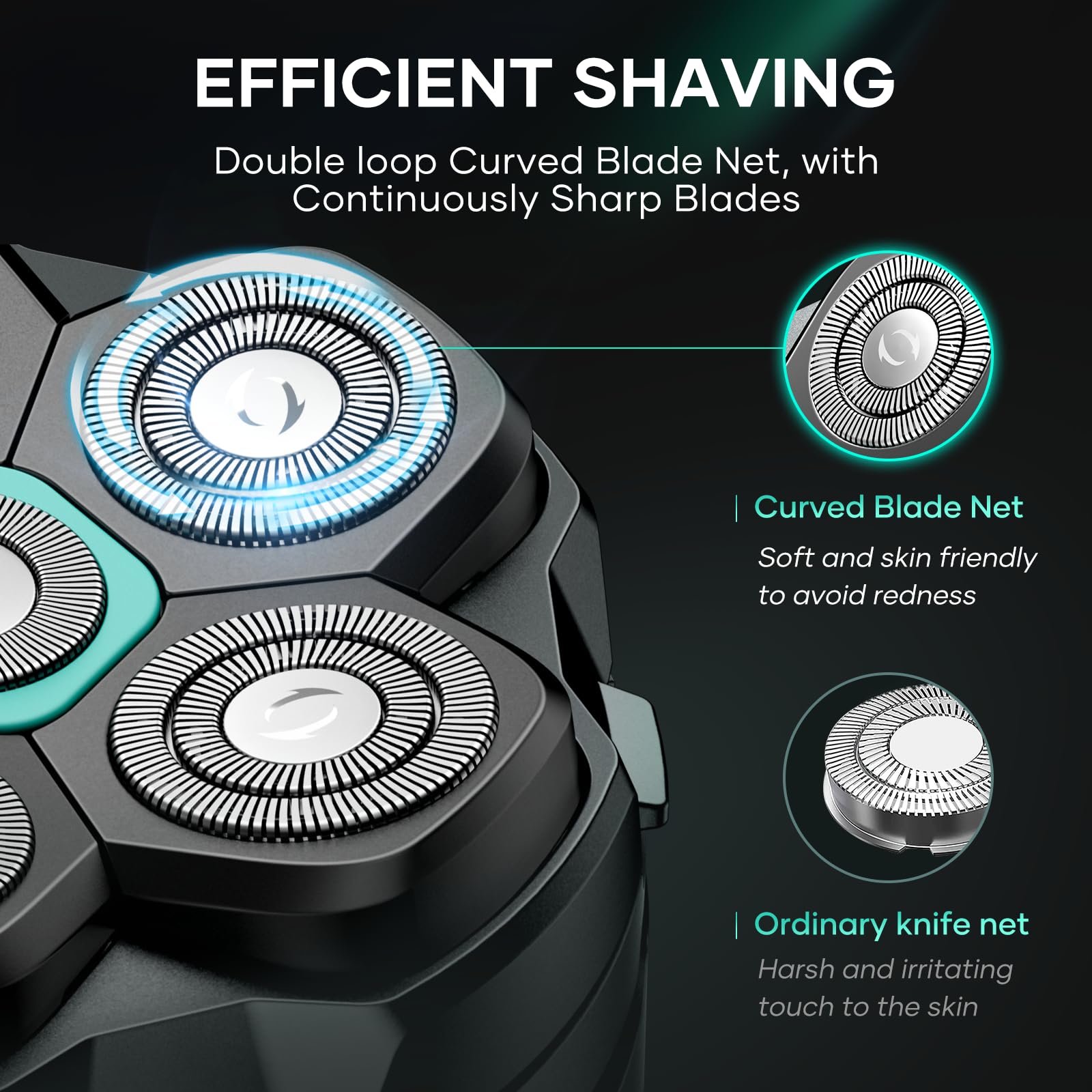 Head Shavers for Bald Men - kensen 6D Cordless Bald Head Shavers for Men, Christmas Gift Body Shaver for Mens for Bald Heads & Face IPX6 Waterproof Wet/Dry Use LED Display Balding Clippers Heads Razor