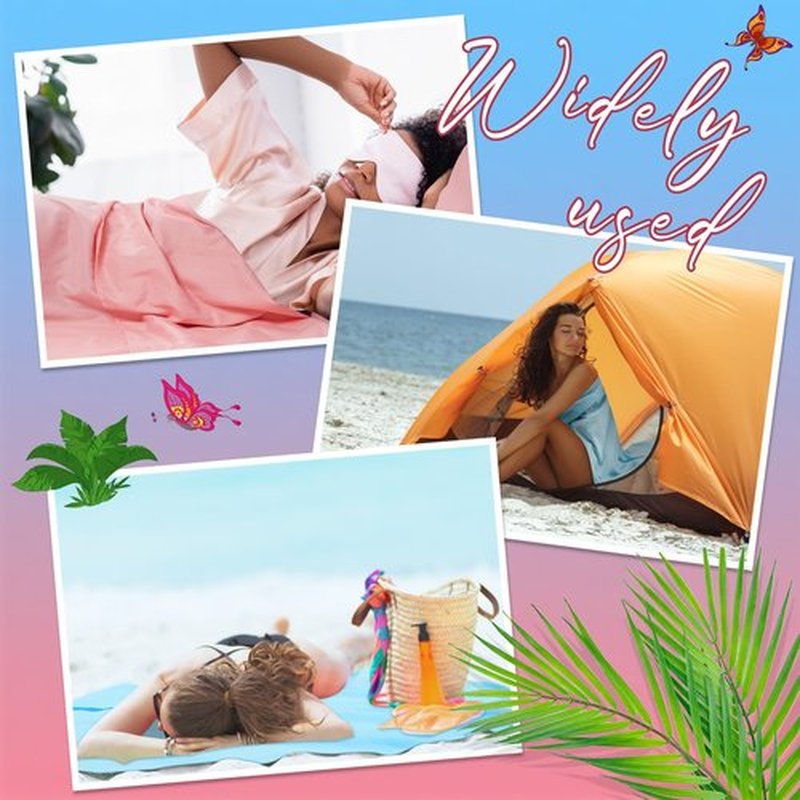Irenare 2 Pcs Tanning Sleep Sack Lightweight Breathable Tanning Body Self Tanners Sleeping Sac Protect Sheets from Dark Tanner for Bed Travel Sleeping Bag(Pink, Blue)