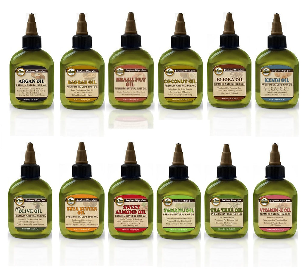 Difeel Premium Natural Hair Oil Collection Complete 12 Piece Essential Oil Set