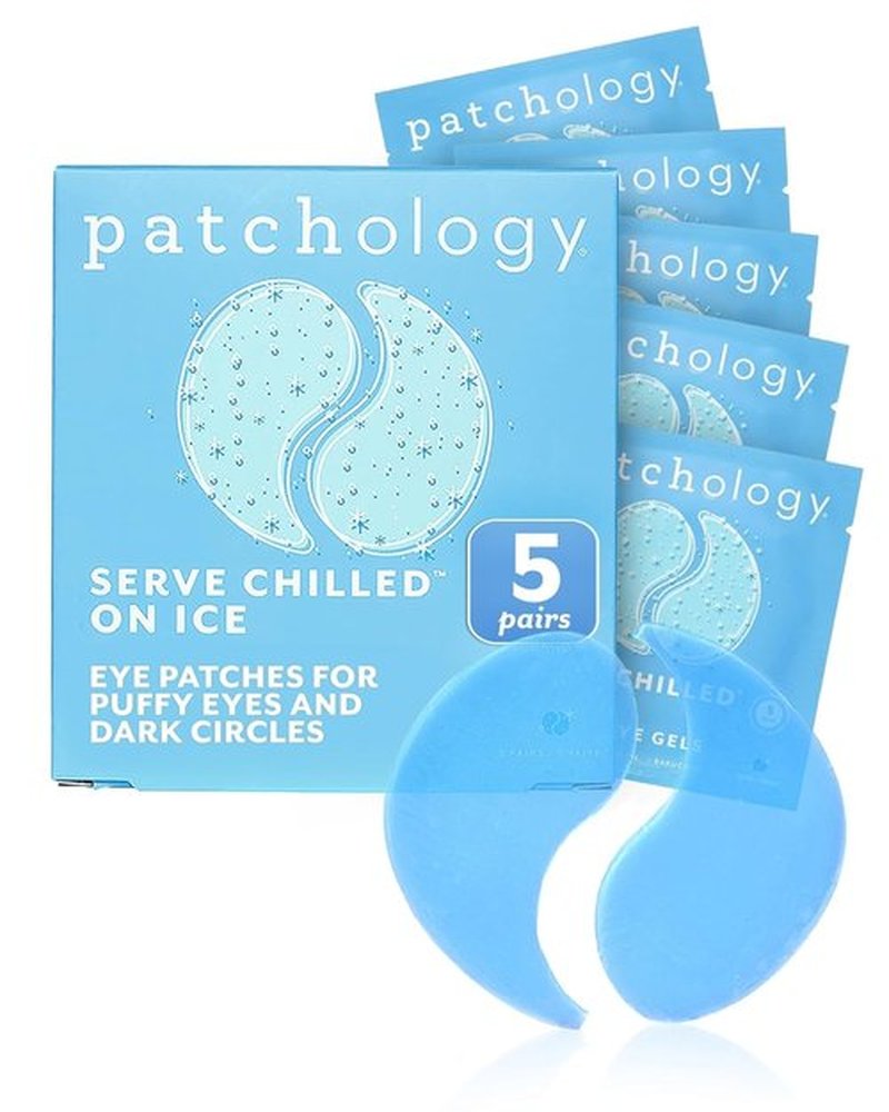 Patchology Iced Cooling Under Eye Mask Patches - Firming & Soothing Gels with Peptides & Cloudberry Oil | Hydrating Eye Pads (5 Pairs)