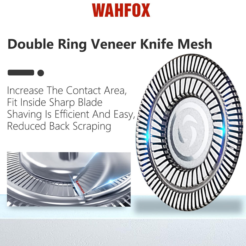 Universal 5 Blades Magnetic Head Shaver Replacement Heads for Mainstream Shaver Brands, Eelectric Shaver Replacement Replacement Blades (5D Magnetic Black)