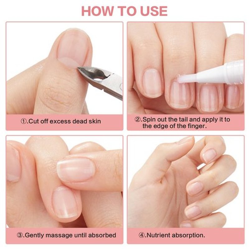 ptoso Radiant Nail Growth Oil, Nail Strengthener, Cuticle Oil for Nails, Moisturize Strengthen Nail Care Oil, Finger Edge Manicure Nourishing Pen, Anti-hangbnail removal, Nail Skin Edge Care (Lemon)