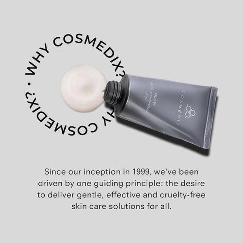 COSMEDIX Glow Bamboo Brightening Facial Mask - Exfoliating Night Scrub for Dull Skin - Anti-Aging with Bamboo & Niacinamide