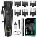 VGR 197 Professional Hair Clippers for Men, Cordless & Corded Barber Clippers with Ceramic Stainless Steel Blades, LED Indicator, Hair Cutting Kit with 6 Guide Combs & Grooming Accessories