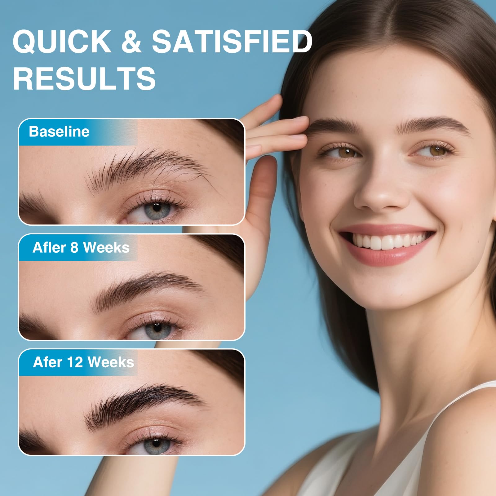 Eyebrow Growth Serum - Plant Extracts Eyebrow Serum and Enhancer for Thicker Brows and Grow Brows Faster, Longer, Fuller - 5mL