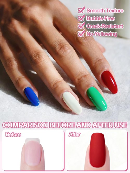24 Colors Acrylic Powder Set, EBANKU Pink Nude White Black Purple Acrylic Nail Powder Professional Nail Powder for Nail Acrylic Extension, Nail Carving, No Nail Lamp Needed, 0.35oz*24