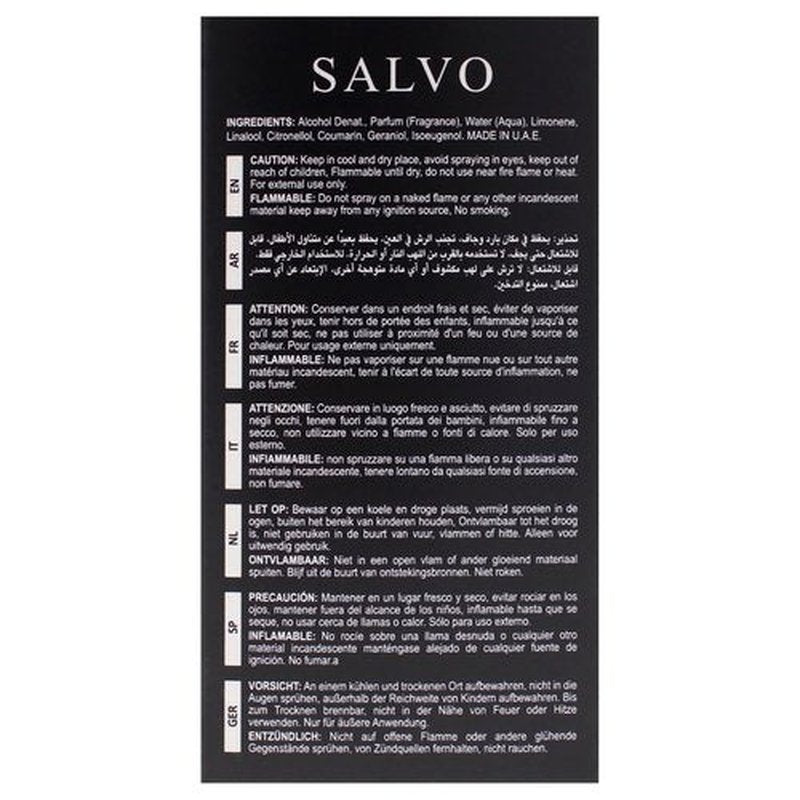 Salvo by Maison Alhambra - Men's 3.4 oz EDP Spray | Captivating Fragrance for All-Day Freshness