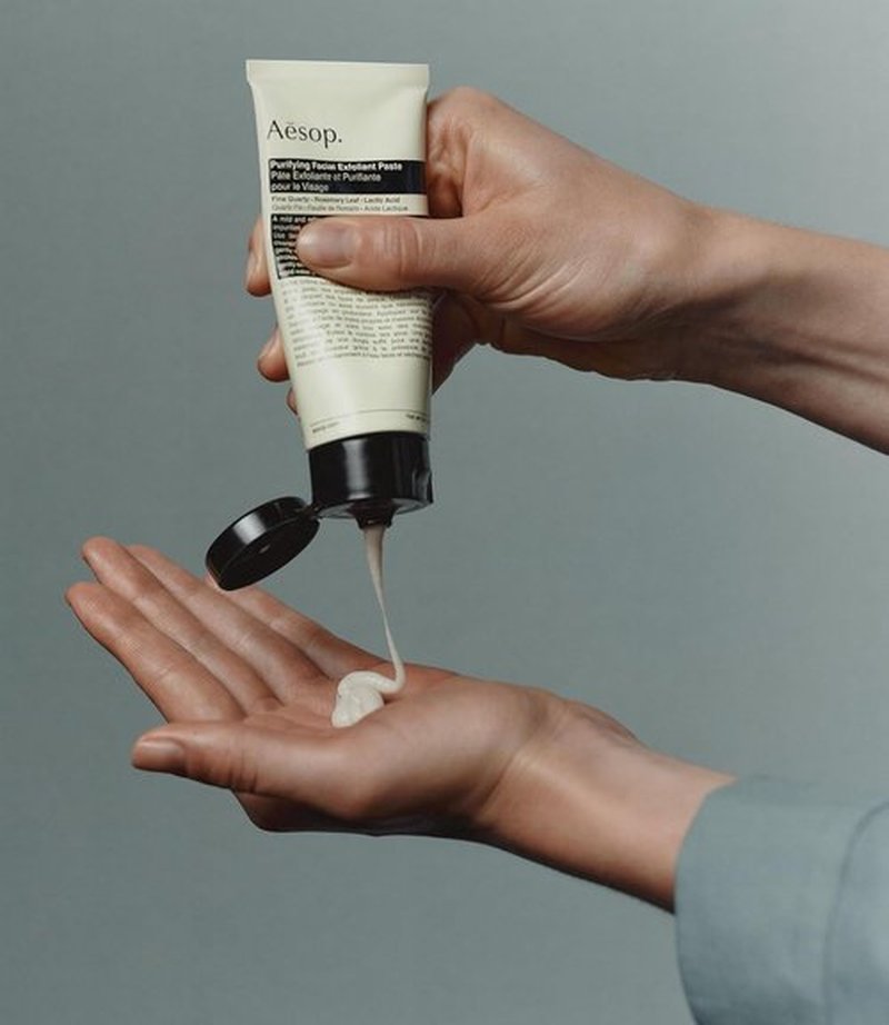 Aesop Purifying Facial Exfoliant Paste - Refreshing Cream Cleanser with Fine Quartz & Rosemary | 2.6oz / 75mL