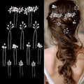 12 Pieces Bride Hair Pins Rhinestone Bridal Hairpiece for Women Crystal Wedding Hair Accessories for Bridesmaids