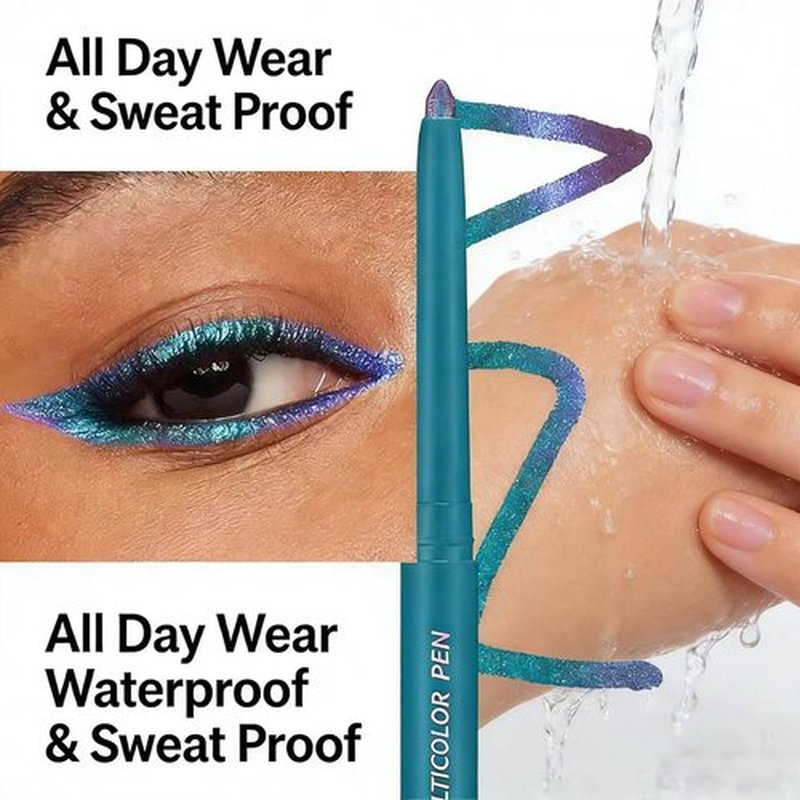 Chameleon Eyeliner Pen - Metallic Shimmer Color Changing Waterproof Eyeliner & Eyeshadow 2 in 1, Highly Pigmented #01