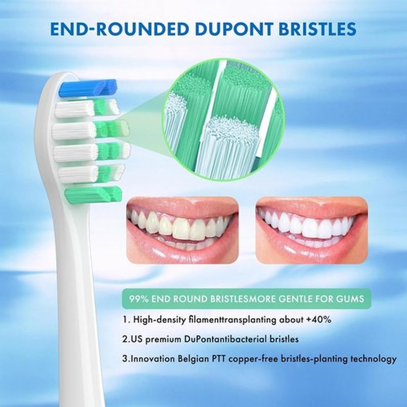 Philips Sonicare Replacement Toothbrush Heads - 10 Pack Soft Electric Brush Heads for Optimal Plaque Control | Compatible with HX9023/65 Series