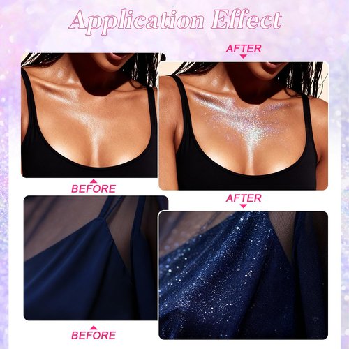 Body Glitter Spray - Hair Body & Clothing Temporary Shiny Shimmer Mist, Silver & Pink with Comb Set, Long-Lasting Quick-Drying Hairspray, Cosmetic-Grade Sparkle for Festival Rave Prom Party