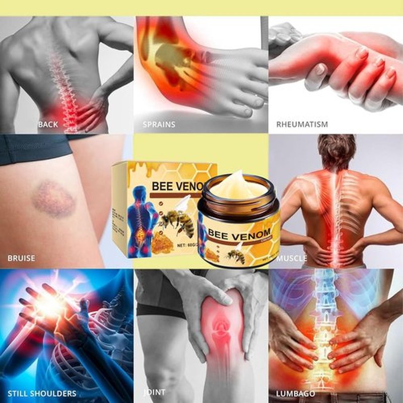 OSFRIAGE Bee Venom Joint Gel, Professional Bee Venom Ointment,Bee Venom Cream,Bee Venom Joint and Bone Cream for Back, Knee, Hands, Neck, Feet -60g (2PCS)